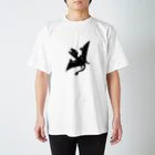 Kelfoy.のディモルフォドン(黒) Regular Fit T-Shirt