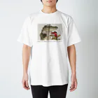 あめみやのとあるアメリカアリゲーターの親子の肖像画 スタンダードTシャツ