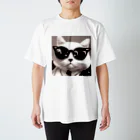 Connect Art SUZURI STOREのConnect Art 001 Cat Regular Fit T-Shirt