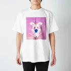 ちゃすみんwith Dragon&AngelのホワイトRabbit Angel(シンメトリーeyes) スタンダードTシャツ