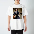 OFFICE雅鮨SUZURI-SHOPのギター女子 Regular Fit T-Shirt