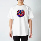 AliceDesignLab.のRainbow Circle Regular Fit T-Shirt