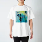 CCCHEART のbutterfly×Blue green Regular Fit T-Shirt