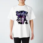 loveclonesのHAUNTED ハロウィンお化けと魔女の黒椅子 Regular Fit T-Shirt