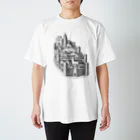 Saza-nami Antique designの城壁のある町 Regular Fit T-Shirt