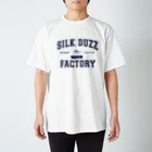 silk duzz factory APPARELのsilk duzz factory【college】ネイビー スタンダードTシャツ