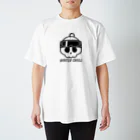 QUQU_WORKSのウィンタースカル ゴーグルドクロ ブラック Regular Fit T-Shirt