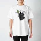 生活リズムが猫のひとのお掃除モップ スタンダードTシャツ