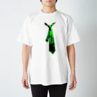 灰＆狼のルーズネクT　緑 Regular Fit T-Shirt