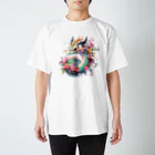 Japan Beautyオリジナルショップの緑色の花龍さん Regular Fit T-Shirt