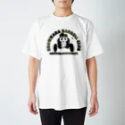 パンダのSHOWのしょーからバーベル倶楽部（ヘッドバンド装備　黒文字ver） Regular Fit T-Shirt