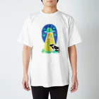 magasin de chaosのソフトクリームが吸収される牛くん スタンダードTシャツ