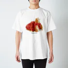 Aduemonの薔薇ドレスヨーキー スタンダードTシャツ