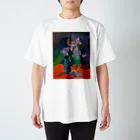 世界美術商店の花と偶像のある静物 / Still Life with Flowers and Idol Regular Fit T-Shirt