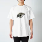 犬カマキリのなんもできんミーアキャットくん スタンダードTシャツ