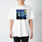 art-LaboのSquare ゴッホ 【世界の名画】 星月夜 ポスト印象派 絵画 美術 art Regular Fit T-Shirt