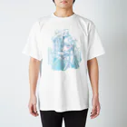 二猫/NIMOO -SHOPの天使界隈×キョンシー (背景文字有) Regular Fit T-Shirt