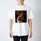 世界美術商店の果物籠を持つ少年 / Boy with a Basket of Fruit スタンダードTシャツ