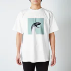 shu_shu.jpのブラックマンバ（アイスグリーン） Regular Fit T-Shirt