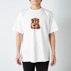 imacara のBizRush【SUZURIストア限定】ドーナツ好きな熊 Regular Fit T-Shirt