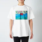 Ｋ家のおみせの夕陽と山と海 スタンダードTシャツ