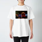 Second_Life_of_Railwaysのブルートレインが輝くファランポーン駅の夜 スタンダードTシャツ