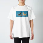 minchのwait to eat? (blue) スタンダードTシャツ