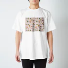 WAMI ARTのヲシテ文字いろいろ【桜花色ベース】 スタンダードTシャツ