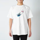 Mi-CRAFTWORKSのミックステープを君に　ブルー Regular Fit T-Shirt