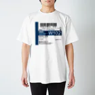ホルベインSUZURI店のマリンブルーのラベル Regular Fit T-Shirt