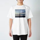 yumik0zai_shopの夕焼け_屏風ヶ浦 スタンダードTシャツ