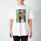 くろまる_AI/ColorMerry_AIのショートカット・ピンク１ スタンダードTシャツ