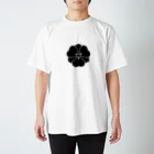 二両亭かるたの戦国花札の家紋「剣片喰」 スタンダードTシャツ