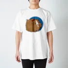 nins・にんずの茶色のペルビアン・はんなさんブルー Regular Fit T-Shirt