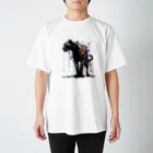 カラフルな動物図鑑のクロヒョウ Regular Fit T-Shirt