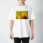 もず黒の向日葵グラフィック Regular Fit T-Shirt