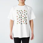 麻雀ロゴTシャツショップ 雀喰 -JUNK-の麻雀/散らばった麻雀牌 Regular Fit T-Shirt