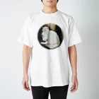 tori-nanbanの白い猫_円 Regular Fit T-Shirt