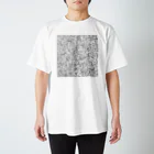 とおにゅう屋のパターン『ぴきぴき』（黒線） Regular Fit T-Shirt