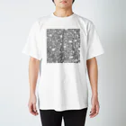 とおにゅう屋のパターン『つぶつぶ』（黒線） Regular Fit T-Shirt