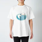 でみアトリエの水入れでのんびりボールパイソン スタンダードTシャツ