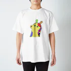 彩りポップスターのポップなキリン スタンダードTシャツ