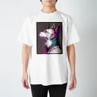 アートワーク探偵の横顔アート犬 Regular Fit T-Shirt