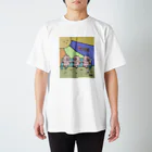 佐藤さんの満たされすぎたブタたちのTシャツ(自由) スタンダードTシャツ