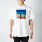 meowmeow27のいんこ on the beach スタンダードTシャツ