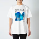 YUKA WATANABE | YUKASUKE Designの【展示DM Tシャツ②】PLAY BLUE EXHIBITION  スタンダードTシャツ