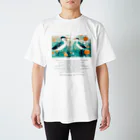鳥救うSUZURIの『しぶきをまとうみずどり』【寄付付き商品】 Regular Fit T-Shirt