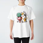 kumanoko_noteのもぐもぐにゃんこ・アイス Regular Fit T-Shirt