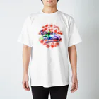 川上牧場のヤマフェスステッカー（赤色） Regular Fit T-Shirt