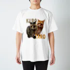 Moto@猫とバイクのVideologのタロクロ兄弟 スタンダードTシャツ